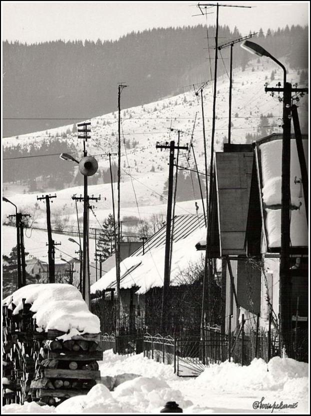 Dedina v zime - Winter village 1984